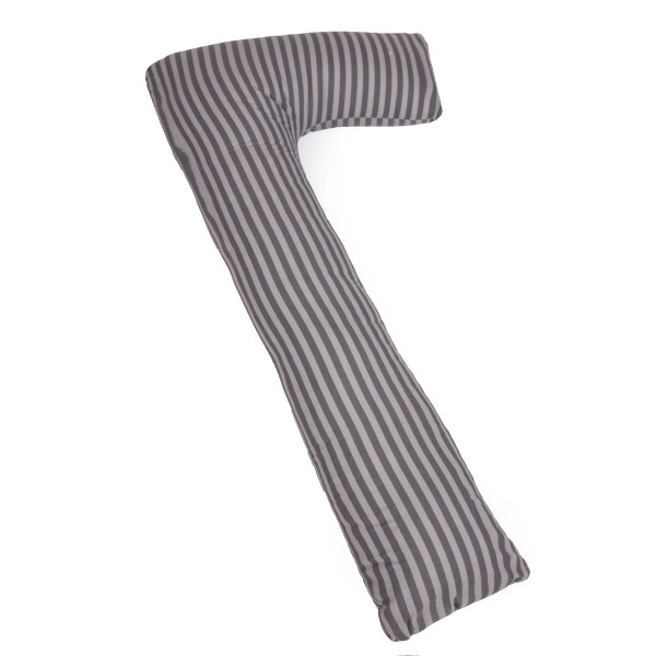 Фото - Подушка для майбутніх мам MirSon Г-подібна №5001 Color Line 17-0601 Stripe Gray 140x40x20 см (2200010969528)
