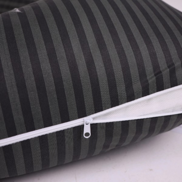 Фото - Подушка для майбутніх мам MirSon Г-подібна №5002 Color Line 17-0611 Stripe Black 140x40x20 см (2200010969535)