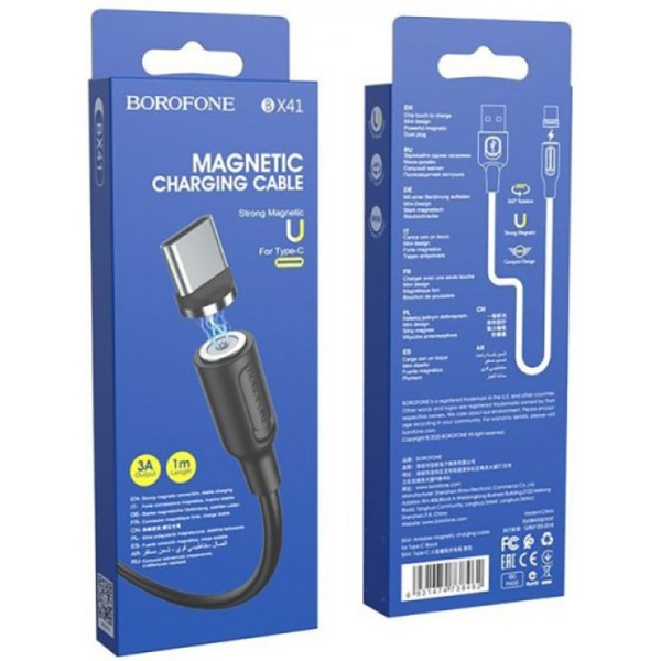 Фото - Кабель BOROFONE BX41 USB to Type-C 2.4A, 1m Black (6931474738462)