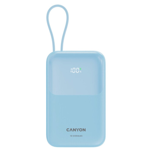 Фото - Батарея мобільна Canyon OnPower 101 built-in cable 10000 mAh PD22.5W Blue (CNS-CPB101BL) Фото - Батарея мобільна Canyon OnPower 101 built-in cable 10000 mAh PD22.5W Blue (CNS-CPB101BL)