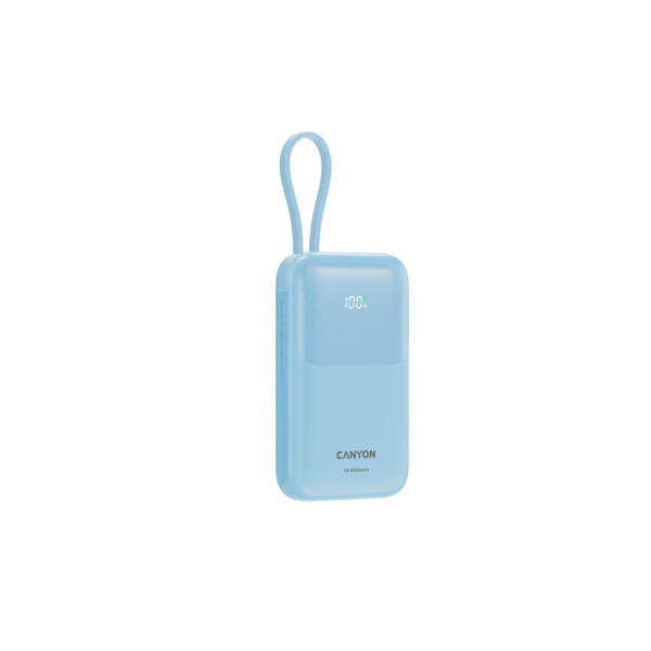 Фото - Батарея мобільна Canyon OnPower 101 built-in cable 10000 mAh PD22.5W Blue (CNS-CPB101BL)