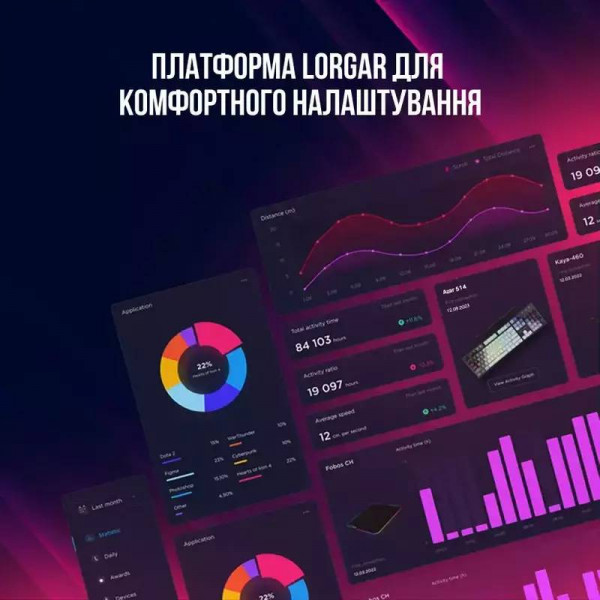 Фото - Клавіатура дротова ігрова Lorgar Azar 514 RGB EN/UA Gaming Wired Black (LRG-GK514B-UA)