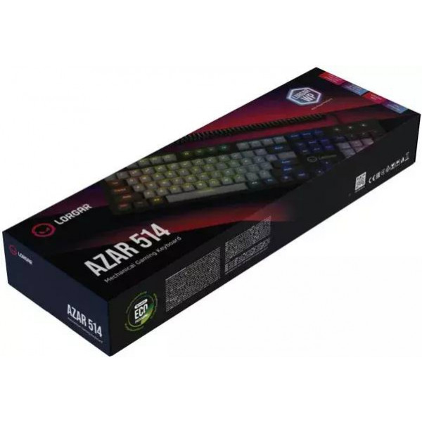 Фото - Клавіатура дротова ігрова Lorgar Azar 514 RGB EN/UA Gaming Wired Black (LRG-GK514B-UA)