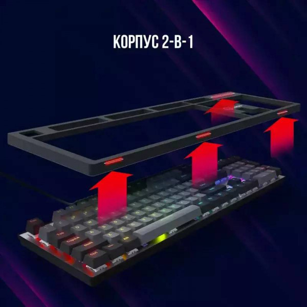 Фото - Клавіатура дротова ігрова Lorgar Azar 514 RGB EN/UA Gaming Wired Black (LRG-GK514B-UA)