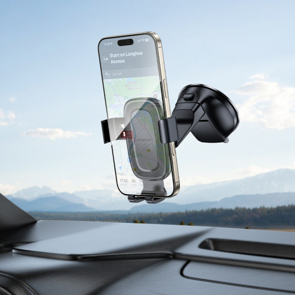 Фото - Автодержатель BOROFONE BH130 Follower gravity car holder(center console) Black (6941991121289)