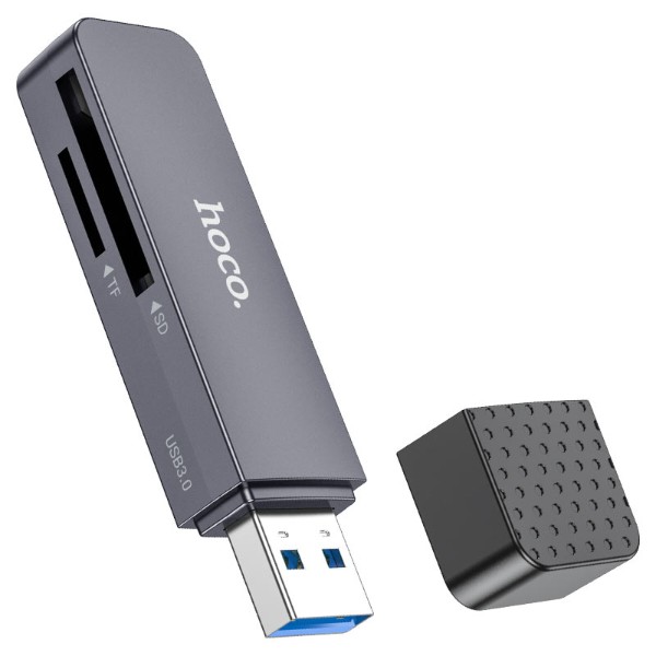 Фото - Кардридер HOCO HB45 Spirit 2-in-1 USB 3.0 card reader Metal Gray (6942007620505)