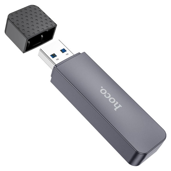 Фото - Кардридер HOCO HB45 Spirit 2-in-1 USB 3.0 card reader Metal Gray (6942007620505)