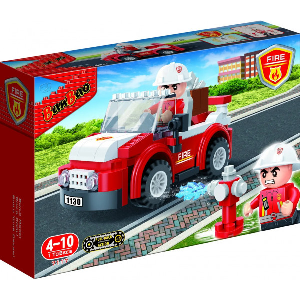 Фото - Пластиковий конструктор Banbao
 "Пожежні" (105 Ел.) Позашляховик (7117)