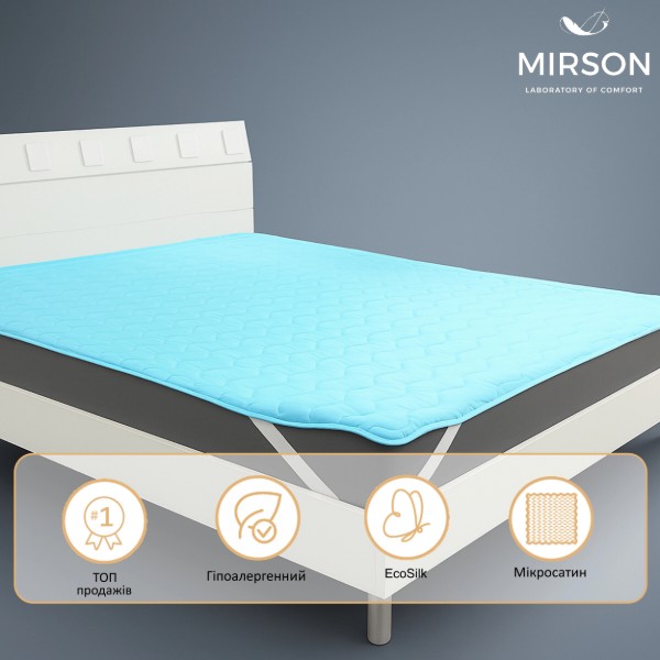 Фото - Наматрацник MirSon Eco Light №1713 EcoSilk Blue 150x200 см (2200002888509)
