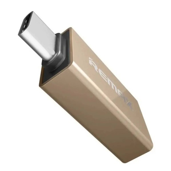 Фото - Перехідник Remax Glance USB-USB Type-C RA-OTG1 Gold (6954851289753)