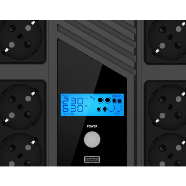 Фото - Джерело безперебійного живлення Njoy Token 800 (UPCSBLS680TTOAZ01B)