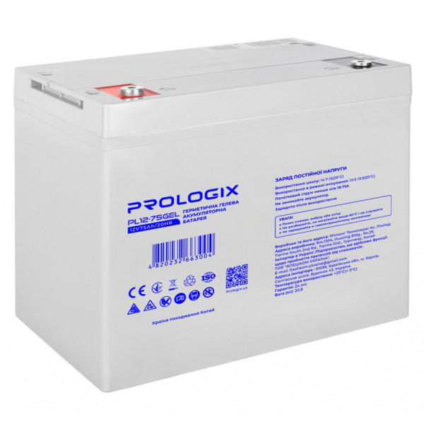 Фото - Аккумулятор для ИБП ProLogix 12V 75AH (PL12-75GEL) GEL Фото - Аккумулятор для ИБП ProLogix 12V 75AH (PL12-75GEL) GEL