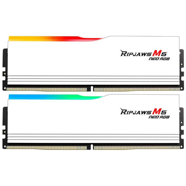 Фото - Память DDR G.Skill Ripjaws M5 Neo RGB White DDR5-6000 64GB (2x32GB) (F5-6000J3040G32GX2-RM5NRW)