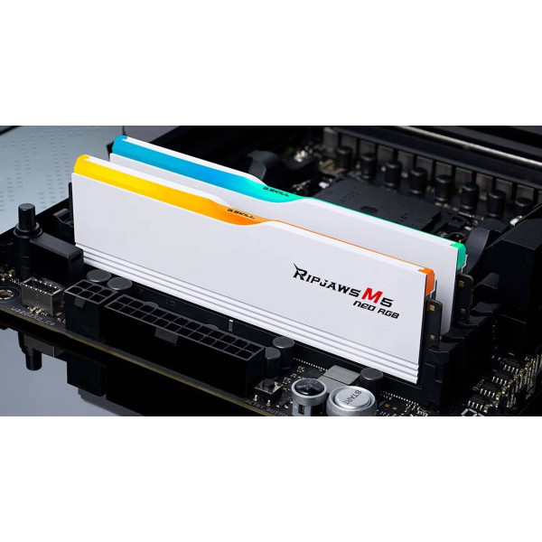 Фото - Память DDR G.Skill Ripjaws M5 Neo RGB White DDR5-6000 64GB (2x32GB) (F5-6000J3040G32GX2-RM5NRW)