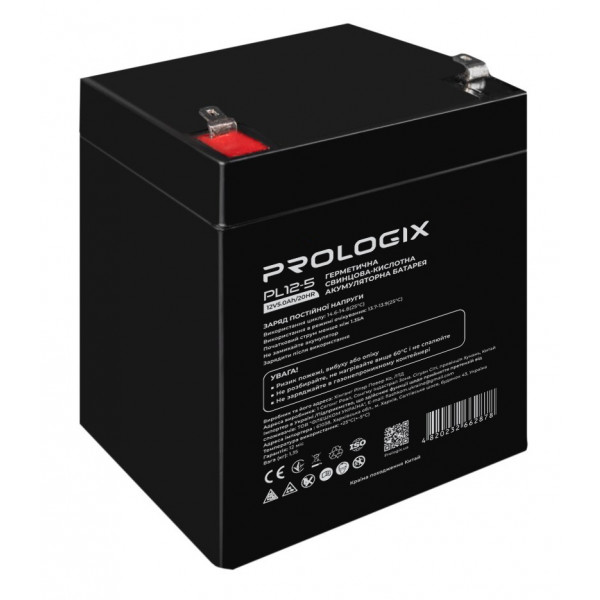 Фото - Акумулятор для ДБЖ ProLogix 12V 5AH (PL12-5) AGM Фото - Акумулятор для ДБЖ ProLogix 12V 5AH (PL12-5) AGM