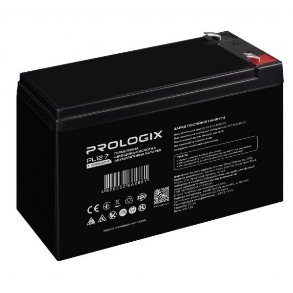 Фото - Акумулятор для ДБЖ ProLogix 12V 7AH (PL12-7) AGM Фото - Акумулятор для ДБЖ ProLogix 12V 7AH (PL12-7) AGM