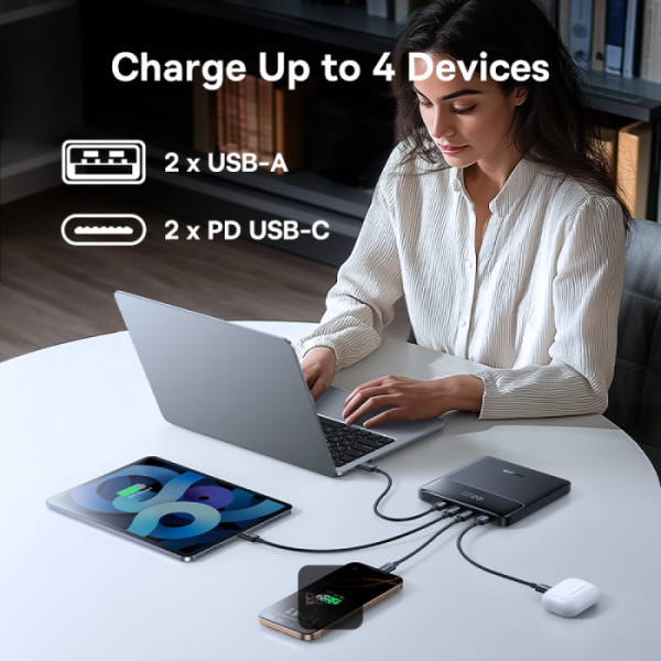 Фото - Батарея мобільна Baseus Blade H1 Lite 20000 mAh 100W QC PD Black (P10021604123-00)