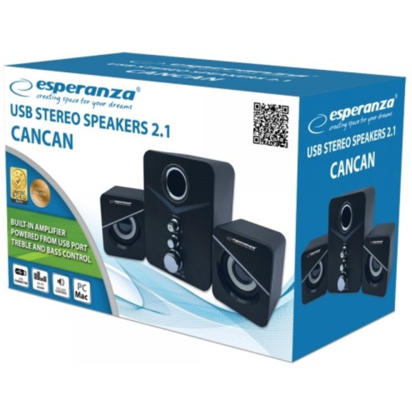 Фото - Комп'ютерна акустика 2.1 Esperanza CANCAN USB-C (EP153)