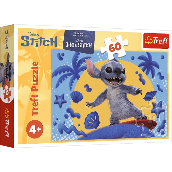 Фото - Пазли (3-4 роки) Trefl Disney Stitch The Movie День зі Стічем 60 ел. (5900511174076)