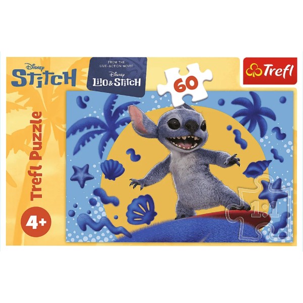 Фото - Пазли (3-4 роки) Trefl Disney Stitch The Movie День зі Стічем 60 ел. (5900511174076)