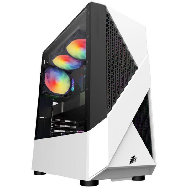 Фото - Корпус 1stPlayer F3-A-4F1 White 600W (F3-A-4F1-WH&PS-600FK)