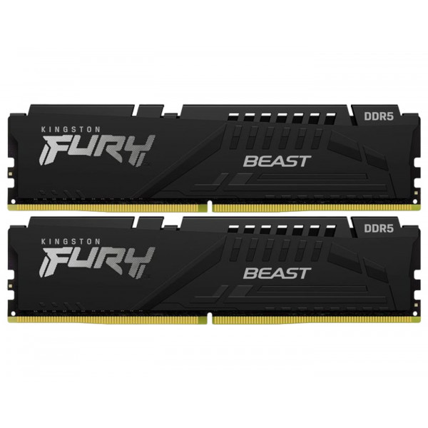 Фото - Память DDR Kingston DDR5 2x16GB/6000 Fury Beast Black (KF560C36BBE2K2-32)