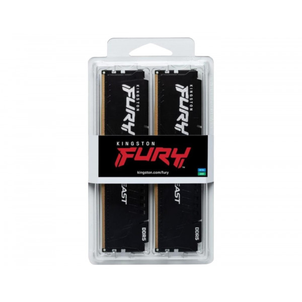 Фото - Память DDR Kingston DDR5 2x16GB/6000 Fury Beast Black (KF560C36BBE2K2-32)