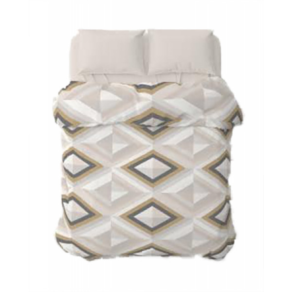 Фото - Комплект постільної білизни Home Line Калейдоскоп бежево-графітовий/гл.перламутр. (174455)