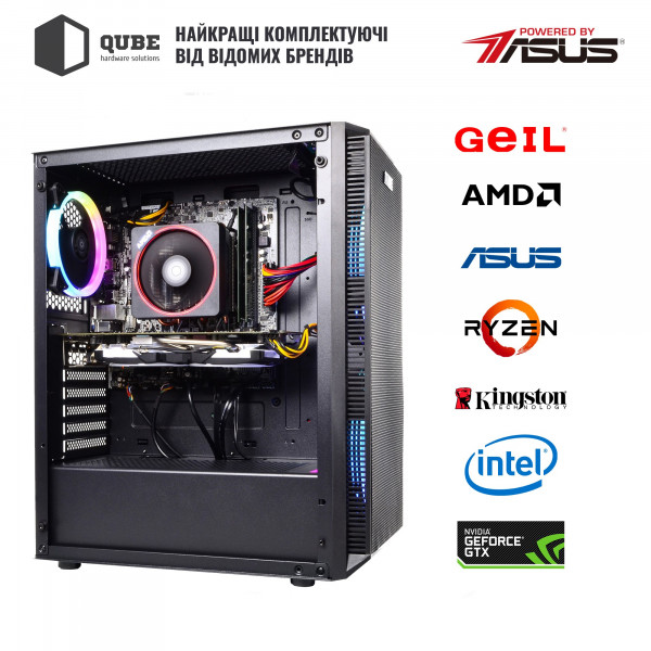 Фото - Системний блок QUBE QB i7 9700F RTX 3060 12GB 161 (i79700FRTX306012GB161)