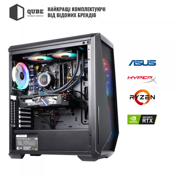 Фото - Системний блок QUBE QB Ryzen 9 5950X RTX 3060 12GB 6442 (Ryzen95950XRTX306012GB6442)