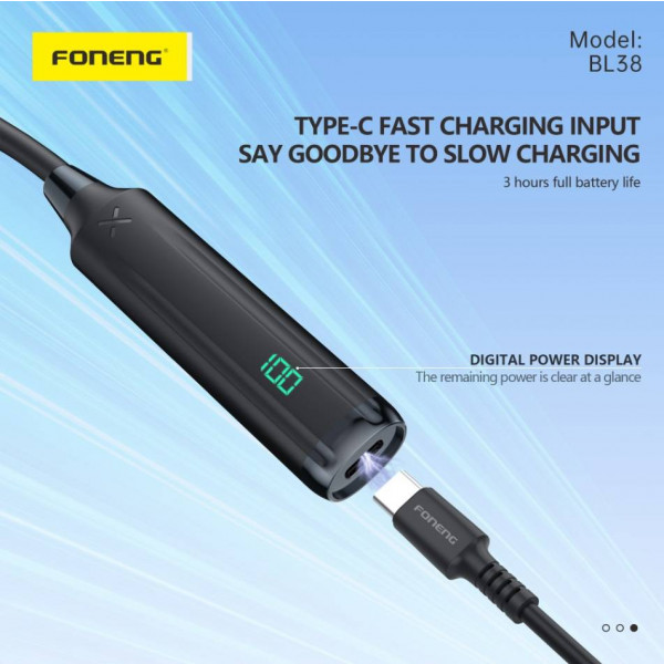 Фото - Навушники вкладиші бездротові Foneng Neckband Sport (BL38)