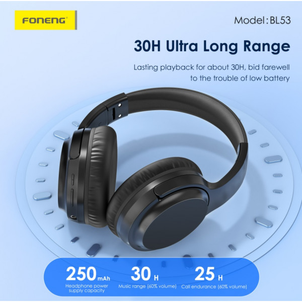 Фото - Навушники накладні бездротові Foneng Neckband Sport (BL53-BL)