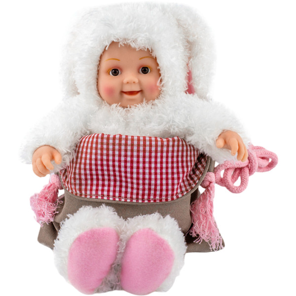 Фото - М'який пупс Anne Geddes Маленьке Зайченя з сумкою та стікерами 23 см (21072) Фото - М'який пупс Anne Geddes Маленьке Зайченя з сумкою та стікерами 23 см (21072)