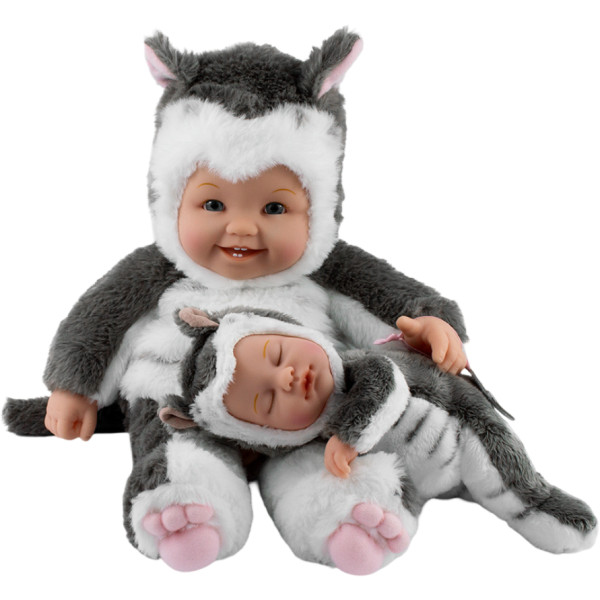 Фото - Пупс. Набір Anne Geddes Маленькі сестри Кошенятка 38 см та 23 см (575706)