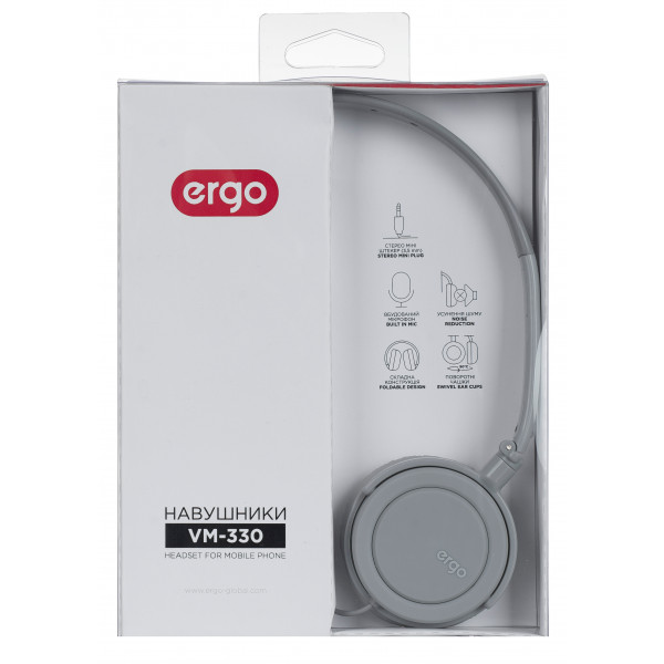 Фото - Навушники накладні Ergo VM-330 Grey