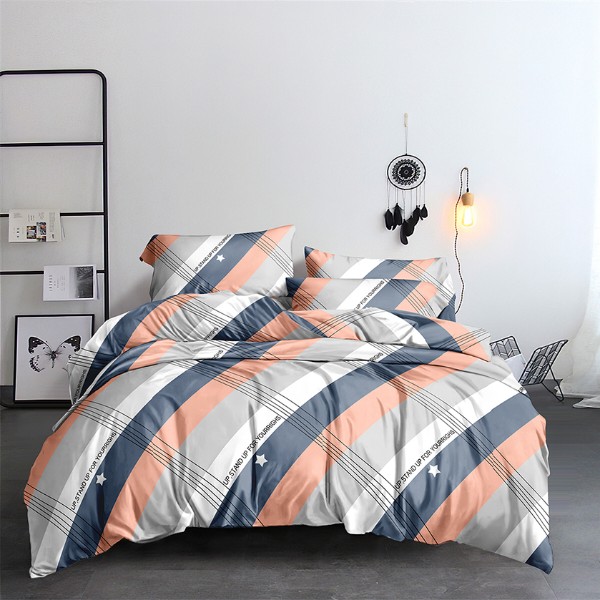 Фото - Покрывало двуспальное Home Line микрофибра мал. Диагональ/Белый 210(215)Х220 (60) (175486)