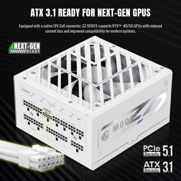 Фото - Блок живлення для ПК Gamemax GZ 1200G WH