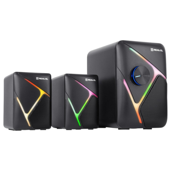 Фото - Комп'ютерна акустика звичайна 2.0 REAL-EL M-320 Black