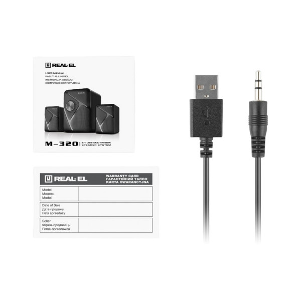 Фото - Комп'ютерна акустика звичайна 2.0 REAL-EL M-320 Black