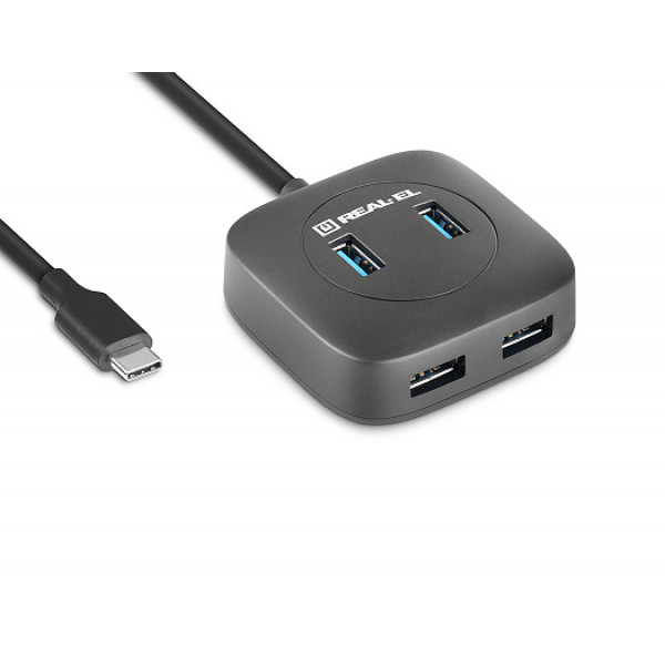 Фото - Хаб USB REAL-EL CQ-407 Black