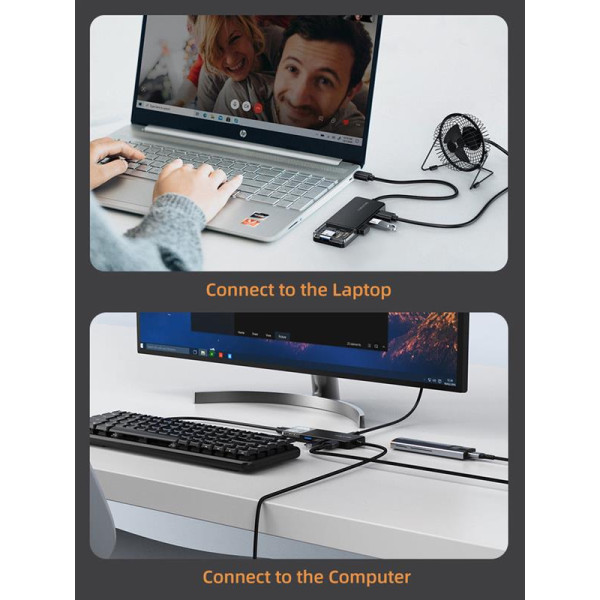 Фото - Хаб USB Cabletime USB - 4 Port USB 0.15m (CB01B)