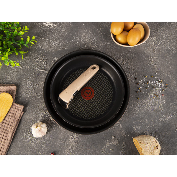 Фото - Набор сковород со съемной ручкой Tefal L6759103 Ingenio Eco Respect 3 пр.