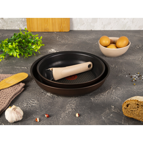 Фото - Набор сковород со съемной ручкой Tefal L6759103 Ingenio Eco Respect 3 пр.