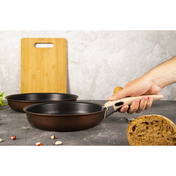 Фото - Набор сковород со съемной ручкой Tefal L6759103 Ingenio Eco Respect 3 пр.