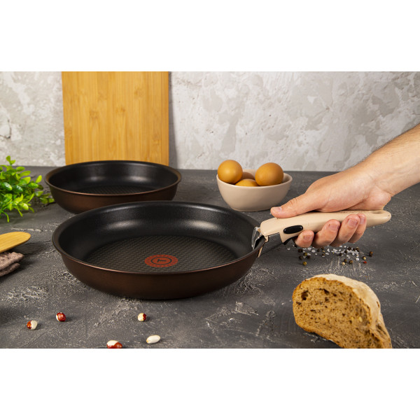 Фото - Набор сковород со съемной ручкой Tefal L6759103 Ingenio Eco Respect 3 пр.