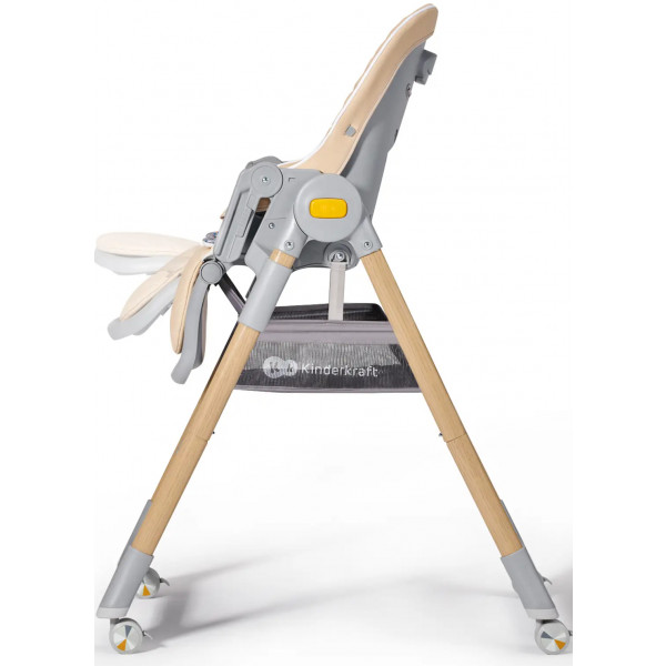 Фото - Уцінка - Стільчик для годування класичний Kinderkraft Lastree Beige Wood (KHLAST00BEGW000)