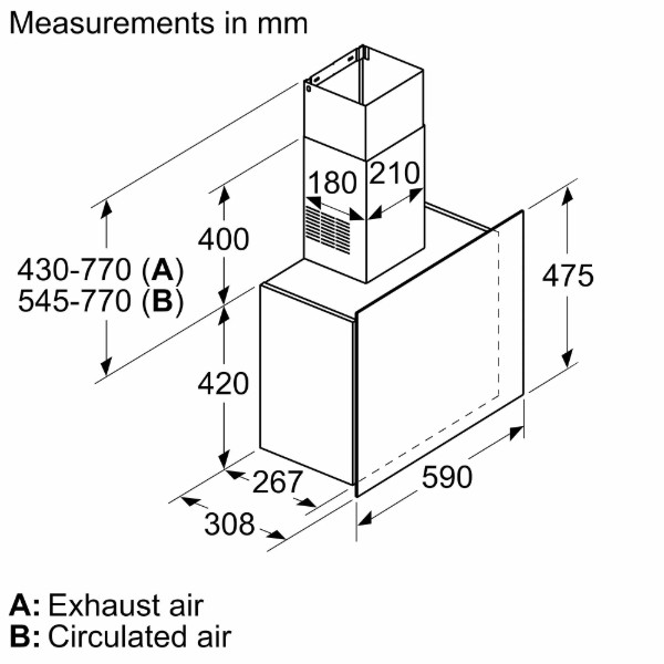 Фото - Витяжка декоративна Bosch DWF65AJ60T