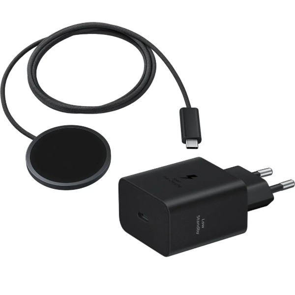 Фото - Беспроводное зарядное устройство Samsung Magnet Wireless Charger + 45W USB-C Power Adapter (EP-P2900TBEGWW)