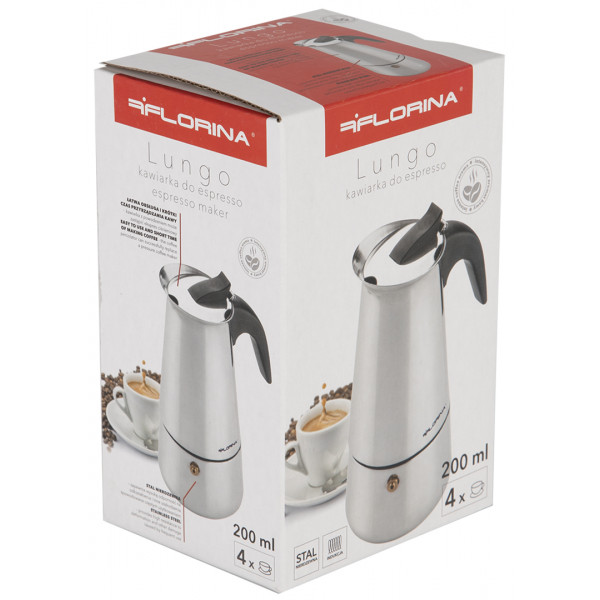 Фото - Кофеварка гейзерная FLORINA Lungo KPSS-4CUP (5K7137)