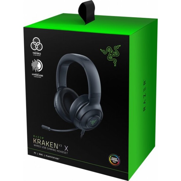 Фото - Гарнитура проводная игровая Razer Kraken V3 X (RZ04-03750100-R3M1)